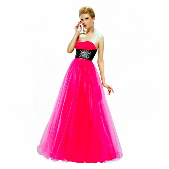 NWT Anny Lee Colorblock Waist Puffy skirt Formal Princess Homecoming Gown L, XL - Picture 4 of 10